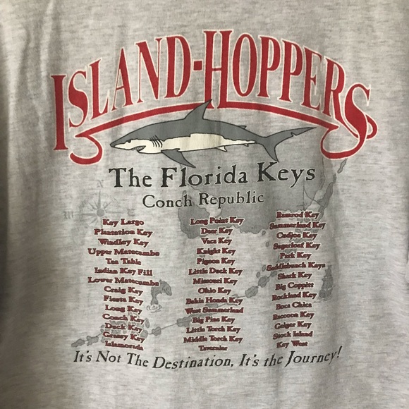 Florida Keys Island Hoppers Skull & Crossbones Long Sleeve Tee - Picture 4 of 6